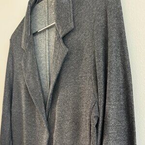 Majestic Paris - lightweight cotton/cashmere Blazer Charcoal and silver - M